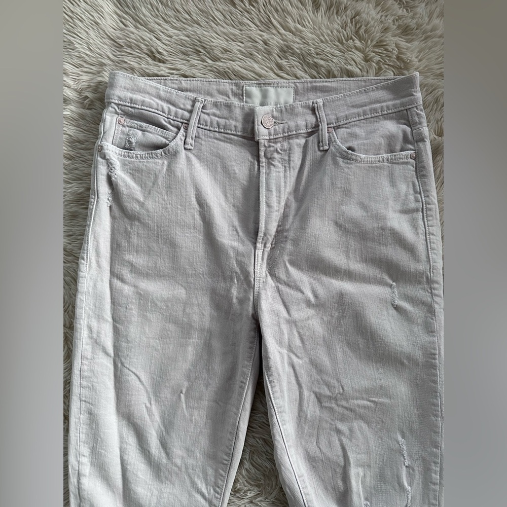 Mother Superior Denim High Waisted Rascal Ankle Jeans Devil Drinks Coffee Sz 30 - Picture 4 of 15